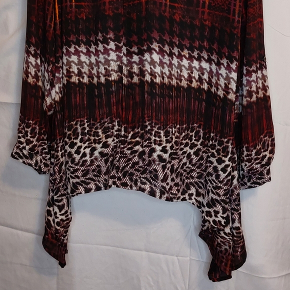 Amazing NY Collection Shark Bite Blouse 2X - Picture 7 of 9